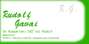 rudolf gavai business card